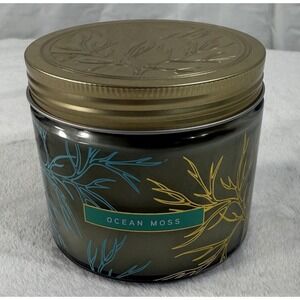 BELLEVUE Luxury 12 oz OCEAN MOSS 2 Wick Jar Candle Scented Brand New